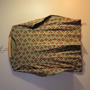 Gudrun Sjoden floral long sleeve top size xs organic cotton